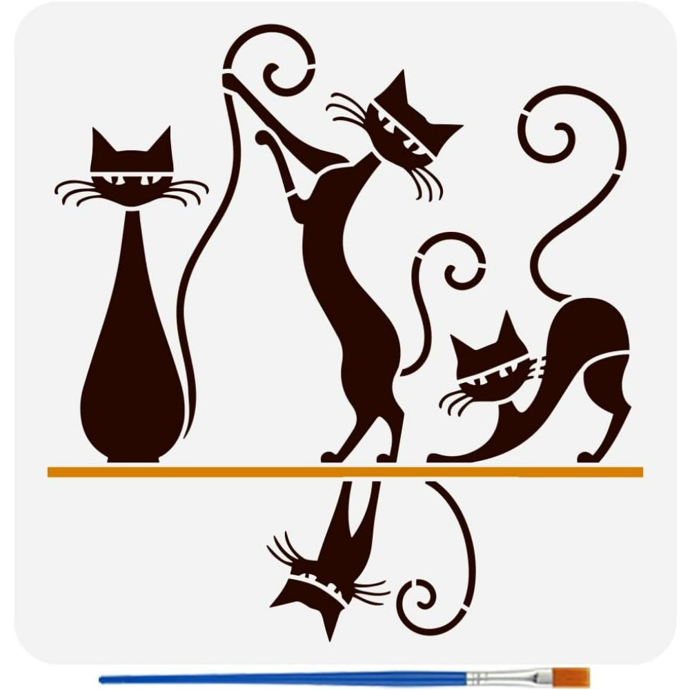 Geometric Cat Pattern Painting - Photography Geometry review and price