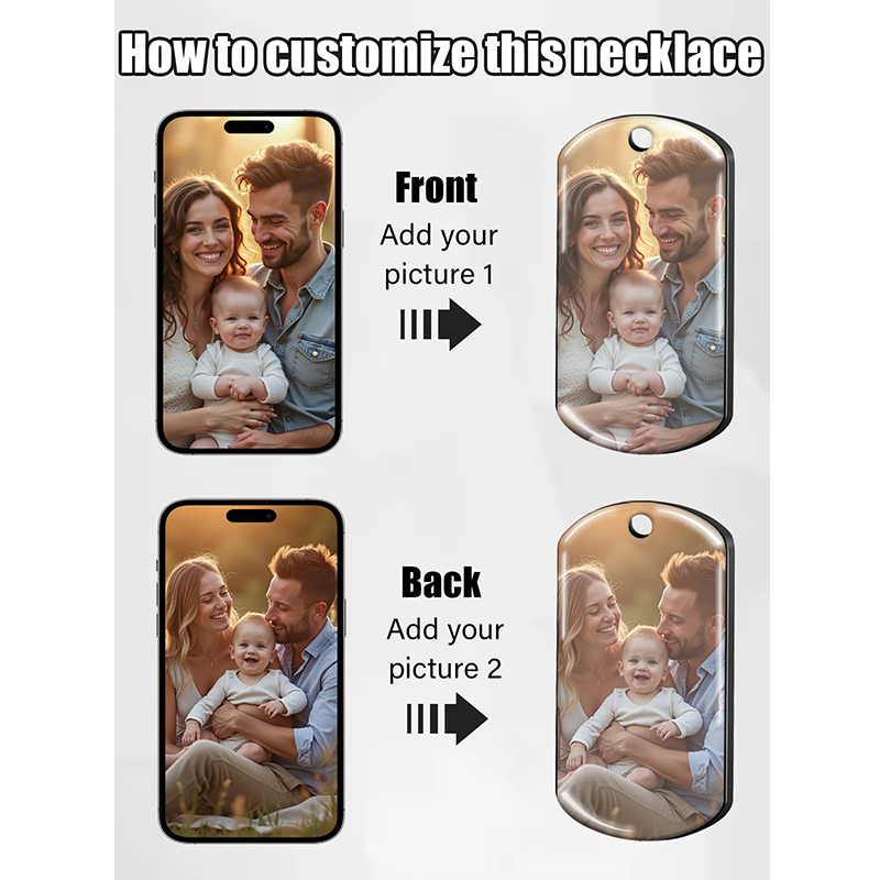 Custom Picture Text Necklace P - Photographic Memory review and price