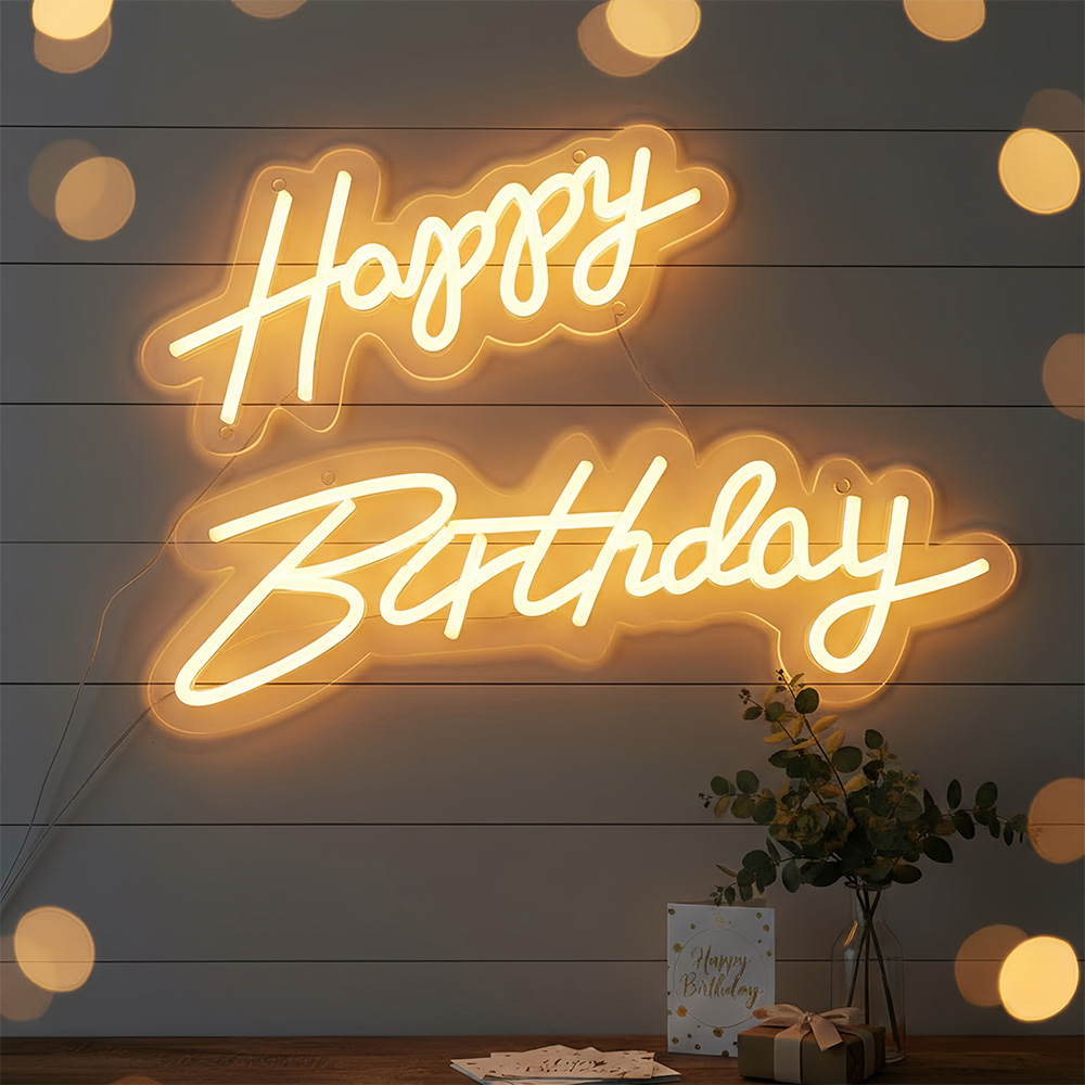 Acrylic Happy Birthday Neon Si - Photography Prompt review and price